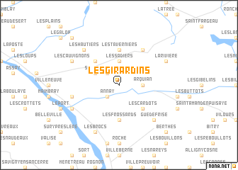 map of Les Girardins