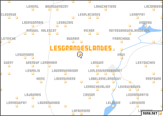 map of Les Grandes Landes