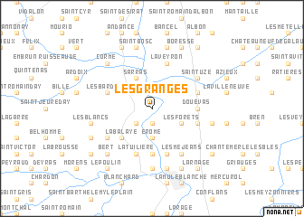 map of Les Granges