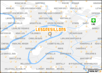 map of Les Grésillons