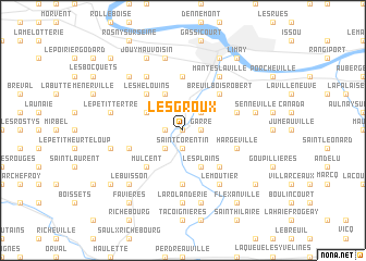 map of Les Groux