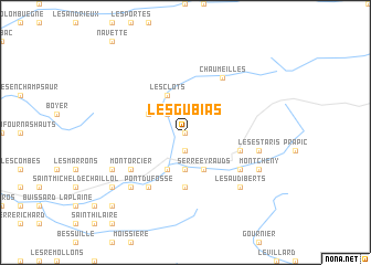 map of Les Gubias