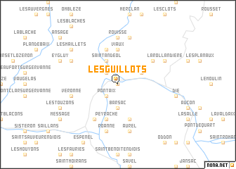 map of Les Guillots