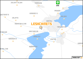 map of Leshchinets