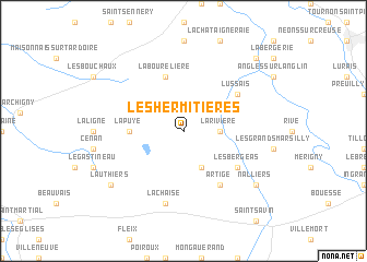 map of Les Hermitières