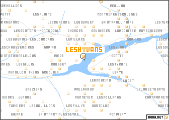 map of Les Hyvans