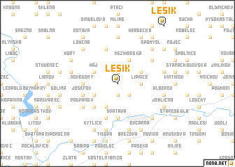 map of Lesík