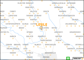 map of Leşile