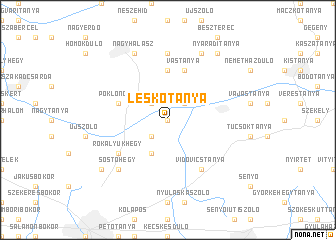 map of Leskótanya