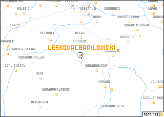 map of Leskovac Barilovički