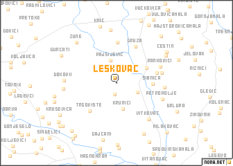 map of Leskovac