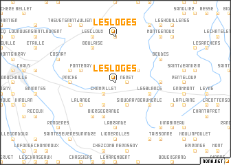 map of Les Loges