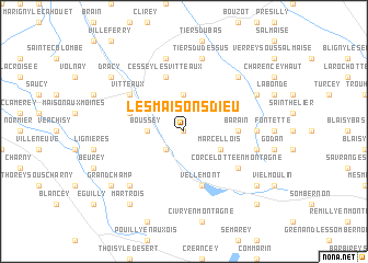 map of Les Maisons-Dieu