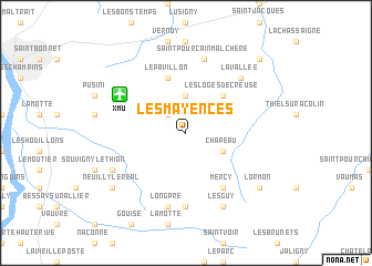 map of Les Mayences