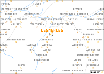 map of Les Merles