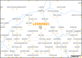 map of Les Minaux