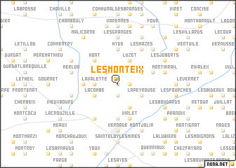 map of Les Monteix