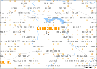 map of Les Moulins