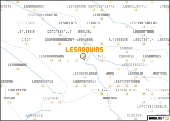 map of Les Naquins