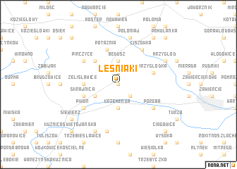 map of Leśniaki