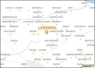 map of Leśnianki