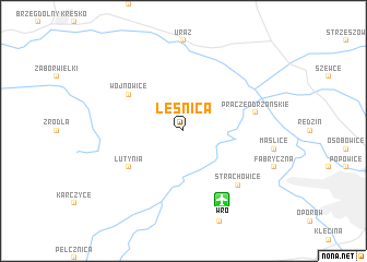 map of Leśnica