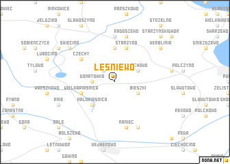 map of Leśniewo