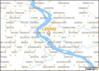 map of Leśniki