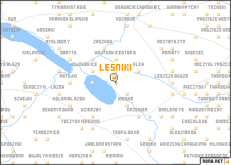 map of Leśniki
