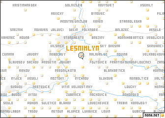 map of Lesní Mlýn