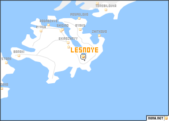 map of Lesnoye