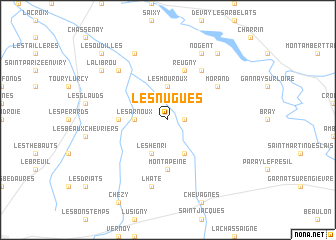map of Les Nugues