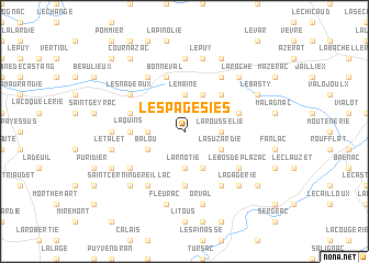 map of Les Pagesies