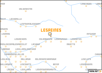 map of Les Peines