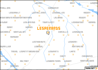 map of Les Pérards