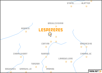 map of Les Perères