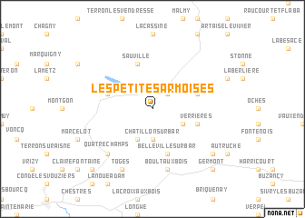 map of Les Petites Armoises
