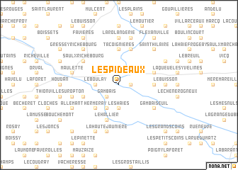 map of Les Pideaux