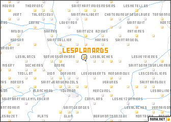 map of Les Planards