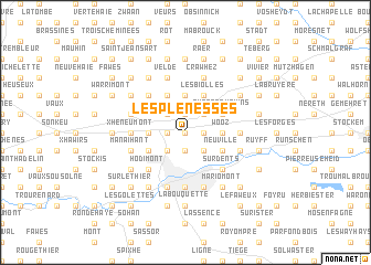 map of Les Plenesses