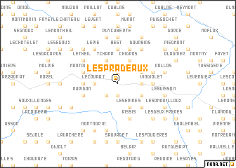 map of Les Pradeaux