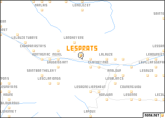 map of Les Prats