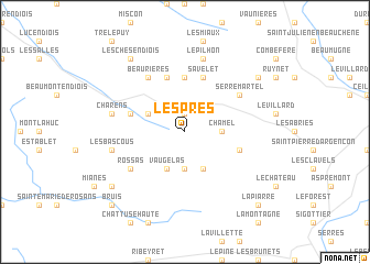 map of Les Prés