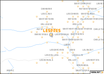 map of Les Prés
