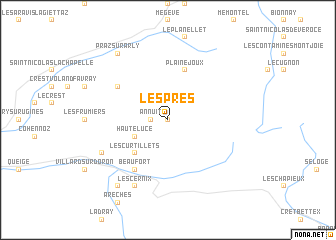 map of Les Prés