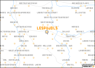 map of Les Pujols