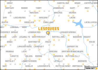 map of Les Ravées