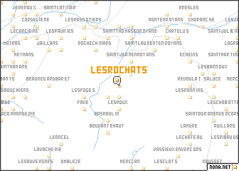 map of Les Rochats