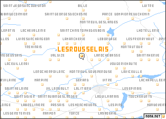 map of Les Rousselais