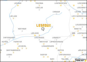 map of Les Roux